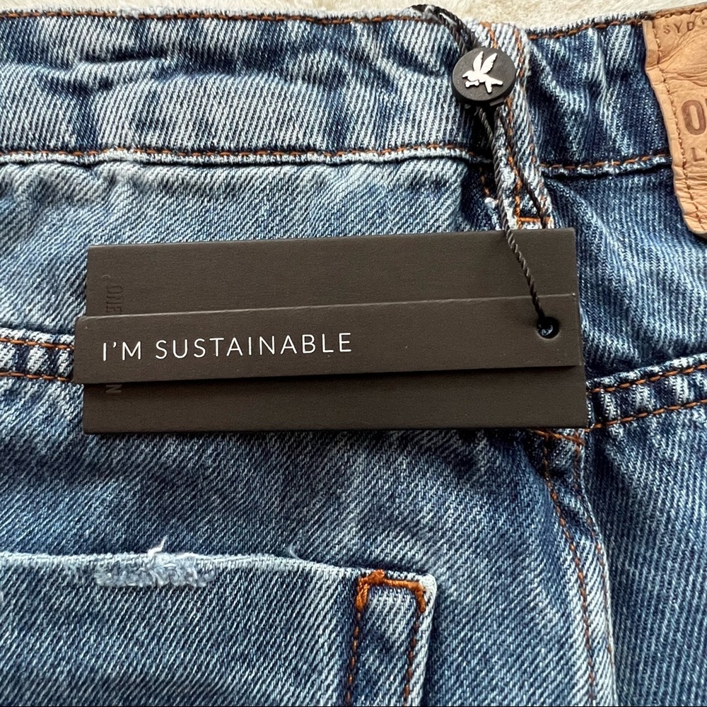 One Teaspoon Delaware Sustainable Truckers Longline Shorts Size 25 - Picture 6 of 16